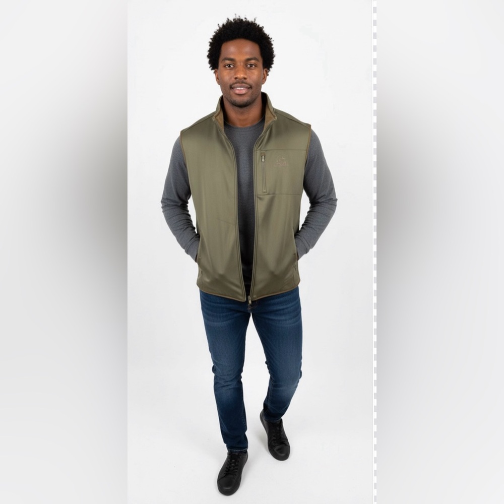 Ducks Unlimited Olive Green Men's Vest, ships next day .